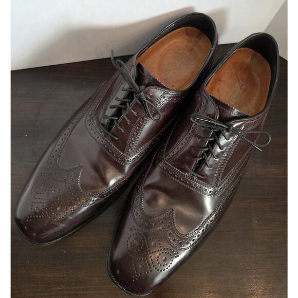 Florsheim Lafayette Wingtip Oxford Brown Leather Mens Size 14 D 11617-601 Laces main image 5